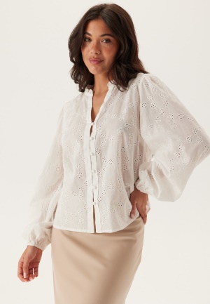 Happy Holly Broderie Anglaise Blouse White 32/34