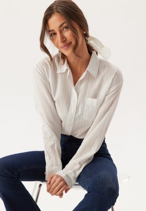 GANT Rel Tonal Striped Seersucker S White 34