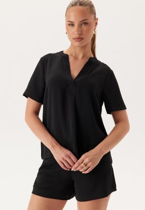 BUBBLEROOM V-neck Blouse Black XS