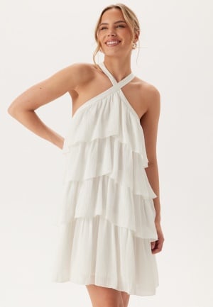 VILA Vifiluka H/N S/L SHORT DRESS S Cloud Dancer 38