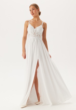 Christian Koehlert Chiffon Rhinestone Wedding Dress Snow White 36