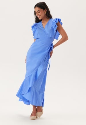 Object Collectors Item Objhope Papaya S/S WRAP DRESS  Cornflower Blue 34
