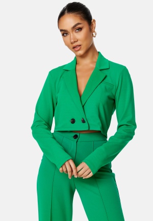 BUBBLEROOM Hilma cropped blazer Green L