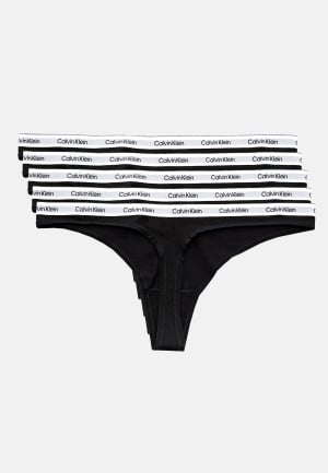 Calvin Klein 5 pack Thong (Low-Rise) BLACK/BLACK/BLACK/BLACK/BLACK S