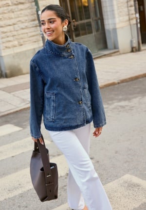 ONLY Onlapril Short Dnm Trench Medium Blue Denim S