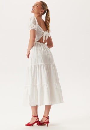 BUBBLEROOM Smock Maxi Dress White S