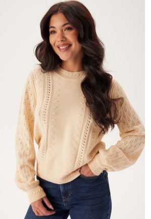 Object Collectors Item Objinge L/S RE O-NECK KNIT  RE Sandshell Detail:melange M