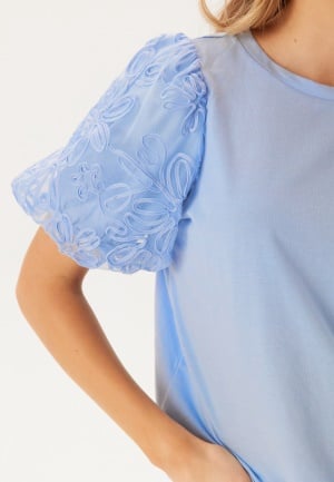 VILA Visimonia O-neck S/S TOP TOP T Kentucky Blue S