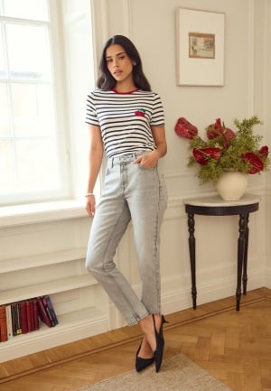 BUBBLEROOM Slim Ankle Jeans Light grey 36