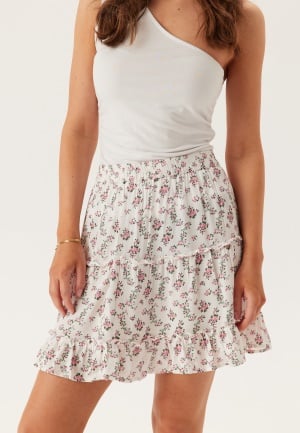 Pieces Pcnya Hw New Skirt Cloud Dancer Aop:romantic Flow S