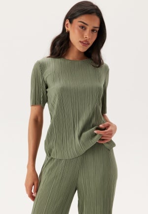 VILA Viplisa O-neck S/S Top Oil Green S