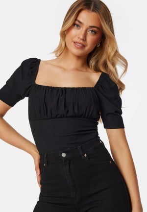 BUBBLEROOM Neija Short Sleeve Top Black XL