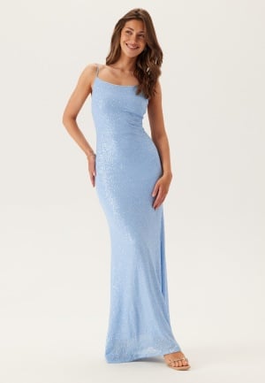 Bubbleroom Occasion Sequin Gown Light blue L