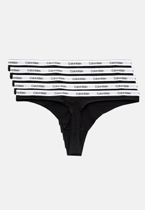 Calvin Klein 5 pack Thong (Low-Rise) BLACK/BLACK/BLACK/BLACK/BLACK XL