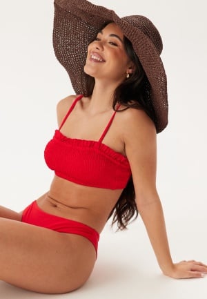 BUBBLEROOM Bandeau Smock Bikini Set Red M