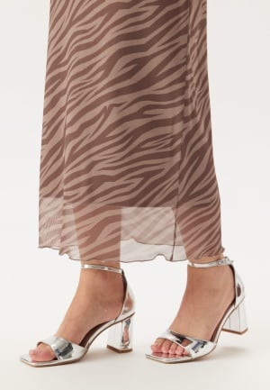 BUBBLEROOM Mid Heel Sandal Silver 38