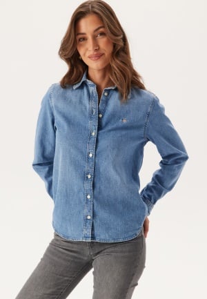 GANT Reg Denim Shirt Semi Light Blue Worn In 38