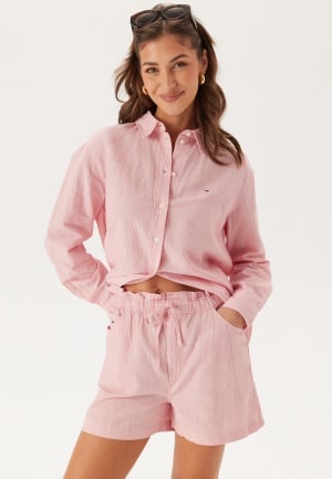 TOMMY JEANS Tjw Cotton Linen Short Th3 Precious Pink/STRIPE M