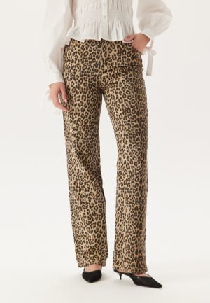 Pieces Pcsalume Hw Straight Denim Jea White Pepper Aop:leo 27