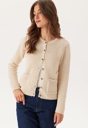 SELECTED FEMME Slfvinna Ls Structure Knit Car Birch M