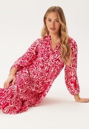 ONLY Onlmilana 7/8 DRESS High Risk Red Aop:sophie M