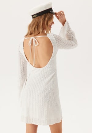 BUBBLEROOM Deep Back Short Structured Dress White M