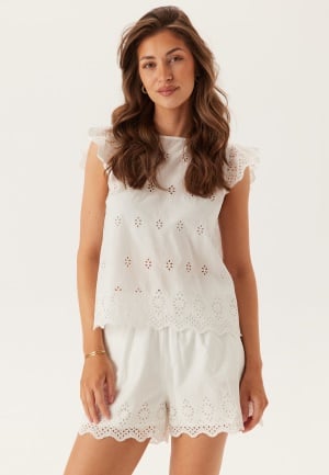 ONLY Onllou Life Emb Loose Shorts  Bright White M