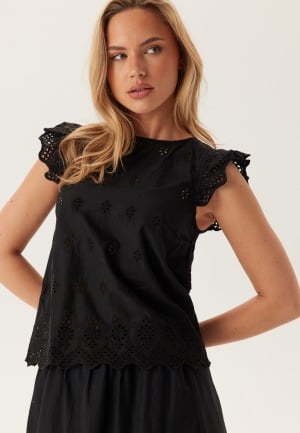 ONLY Onllou Life Emb S/S OPEN BACK  Black M
