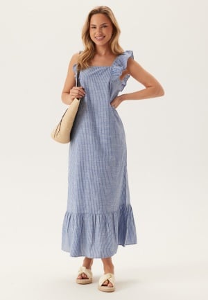 Pieces Pcapia Sl Square Neck Ankle Dr Nautical Blue Stripes:bright W M