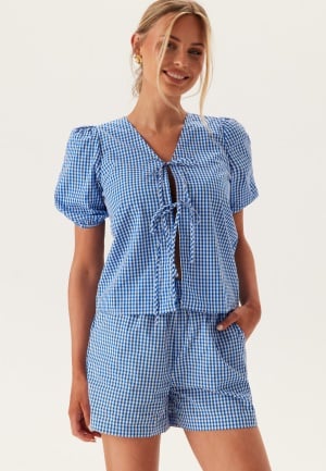 VILA Visonja Hw Shorts Mazarine Blue Checks:white Che 38