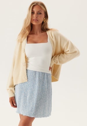 Pieces Pcflora Hw Short Skirt Cashmere Blue Aop:small Flower M