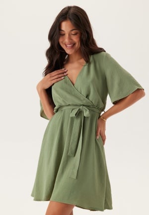 VILA Vijosa 2/4 WRAP DRESS  Oil Green 38