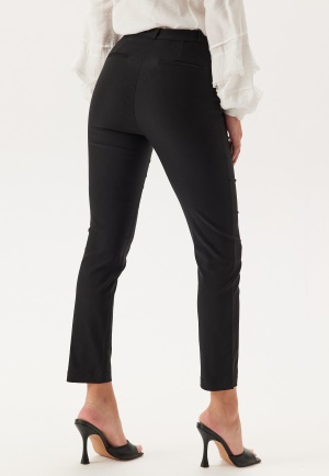 BUBBLEROOM Lorene High Waist Stretchy Ankle Slit Trousers Black 42