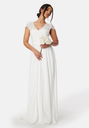 Bubbleroom Occasion Open Back Lace Gown White 42