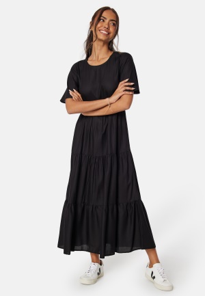 Happy Holly Butterfly Sleeve Viscose Midi Dress Black 52/54
