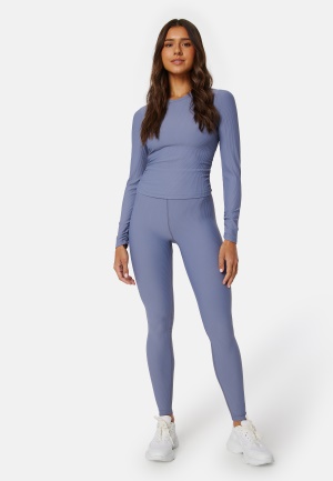 BUBBLEROOM Stefania Soft Rib Leggings Blue-grey L