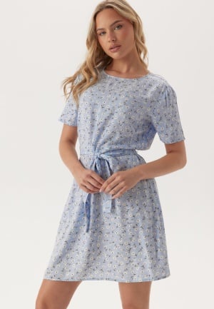 Pieces Pcnya SS Short Dress Cashmere Blue AOP:FLOWER L