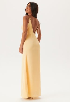 Bubbleroom Occasion Waterfall Mermaid Gown Light yellow 48