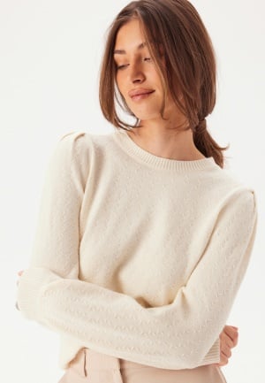 ONLY Onlkatia Ls Structure Puff O-n Whitecap Gray Detail:melange L