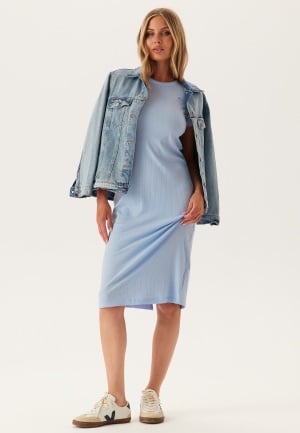 TOMMY JEANS Tjw Rib Bodycon Midi Dress C3q Sweet Blue L