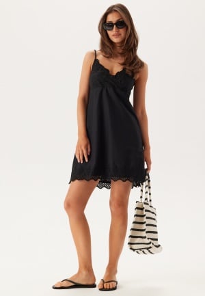 ONLY Onllou Life Emb Strap Dress  Black L
