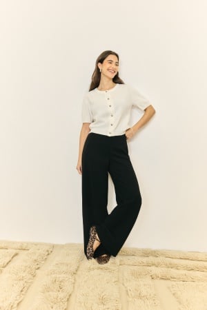 BUBBLEROOM Wide Soft Trousers Black XL