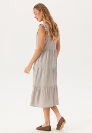 VERO MODA Vmlinn Sl Calf Button Dress Moon Rock Detail:melange XL