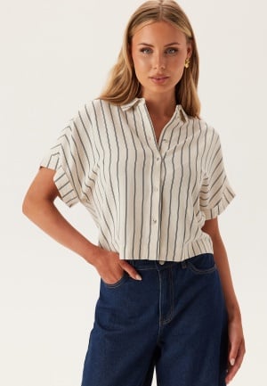 SELECTED FEMME Slfviva Ss Striped Cropped Sun Sandshell Stripes:pin Stripe 42