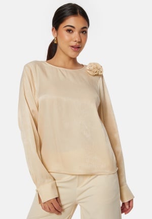 VILA Vikenca L/S Rose Top Birch 40