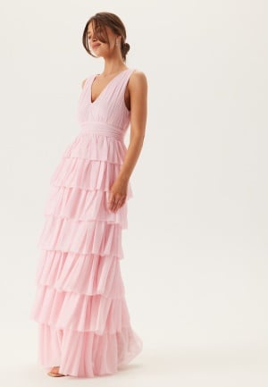 Bubbleroom Occasion Tulle Frill Gown Light pink 44