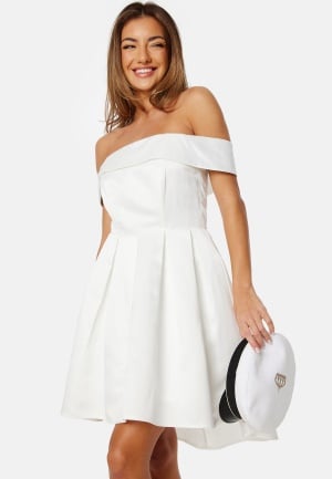 Bubbleroom Occasion Off Shoulder short Dress White 42