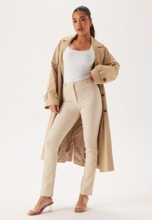 BUBBLEROOM Everly High Waist Stretchy Trousers Light beige 48