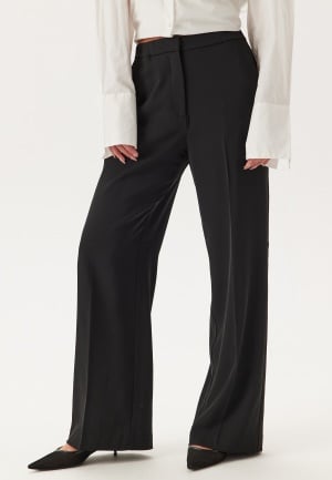 Happy Holly High Waist Wide Suit Pants Black 52