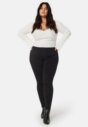 Happy Holly Amy Push Up Jeans Black 34S